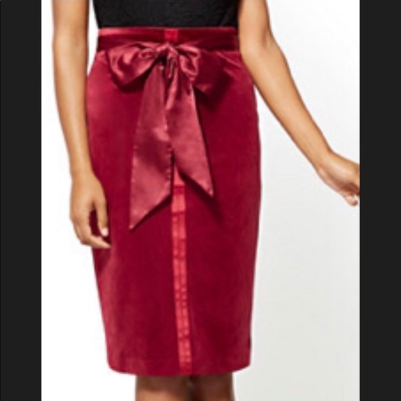 New York & Company Dresses & Skirts - Velvet skirt in cranberry New York & Company Dresses & Skirts - Velvet skirt in cranberry